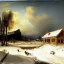 Placeholder: Snow field, not house, by Rembrandt, 4k