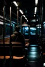 Placeholder: yöllä yksin linja-autossa