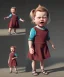 Placeholder: Penny Hofstadter toddler, full body, dramatic lighting, angry, hyper realistic