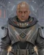 Placeholder: star wars bald male corellian pilot wearing pearlescent black and gunmetal grey First Order special forces heavy assault armor with gold and metallic red trim inside the jedi temple, centered portrait, hyperdetailed, dynamic lighting, hyperdetailed background, 8k resolution, volumetric lighting, light skin, fully symmetric details