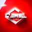 Placeholder: Logo for video channel with the text "Palomo Chanell" minimalist 3D red and white colors"