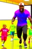 Placeholder: lebron james chasing 5 babies