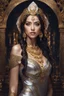 Placeholder: Beautiful Goddess Photo Portrait Fantasycore Artwork, fullbody,wearing traditional golden silver ornaments dress ,Intricate Photography, A Masterpiece