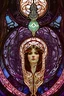 Placeholder: art by Alfons Mucha and Patrick Woodroffe, stained glass motif, bilateral symmetry, Ouroboros, infinity symbol, mystical, mechanistic, metaphysical, serpentine, cosmic, nebula, HD 4K, sharp detail, photo-realistic, octane rendering, award winning photography, cinematic lighting