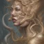 Placeholder: sango fantasy, fantasy magic, intricate, sharp focus, illustration, highly detailed, digital painting, concept art, matte, artgerm and paul lewin and kehinde wiley, masterpiece sexy lips Asian afro lips black African lady body mermaid Dragon head silver bright rain lady outer space mermaid pretty skull head