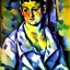 Placeholder: portrait of a beautiful woman by Paul Cézanne style