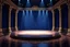Placeholder: image of a Royal stage with 3d fractal base decoration with large dance area in dark blue teme