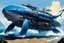 Placeholder: (in the style of Orion, by Masamune Shirow) Optimized Prompt A hyper-realistic, 35mm photograph of a biologically fused creature-vehicle hybrid, combining the morphology of a humpback whale with a vintage, custom-built, heavy-duty industrial diesel-powered amphibious cargo truck. The creature-truck is traversing a chaotic, neon-drenched desert highway at dusk, kicking up a trail of glowing dust under a spiraling, tie-dye sky. The "whale" forms the bulk of the vehicle's cabin and cargo hold, its