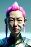 Placeholder: portrait, Asian cyborg woman, samurai warrior :: symmetry photography, cyberpunk style, cyborg eyes, pink hair :: wires connect, perfect eyes, samurai helmet, tiger mask, black samurai army, katana, ghost in the shell, pink, white, black, glow eyes, cinematic, Ultra realistic, dark scene, soft color, highly detailed, unreal engine 5, RTX, ultra detail, 3d, finely drawn, high definition.