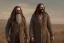 Placeholder: Laughing braided long haired bearded tall man wearing rugged long merchant's coat, medieval fantasy