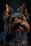 Placeholder: Yorkie dog in a motion hyperreal