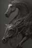 Placeholder: horse by h r Giger, Tim burton, dystopian surrealism, dark horror fantasy, hdr, artstation intricate details, demonic, dark art, dark noir, neoclassical gothic horror