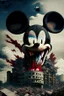 Placeholder: MICKEY MOUSE WITH ACCURATE EYES AS A HUGE GODZILLA DESTROYING BUILDINGS IN SOUTH AFFRICA