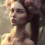 Placeholder: flower beautiful girl,utra realistic,highly detailed, sharp focus, parallax flowers, honeybee, fantasy art,elegant, fog, Special Lighting, Vibrant, Solid color,color Scheme, forest, unreal engine 5