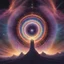 Placeholder: A digital painting for The Fold Path's album “Evolving Light” displaying glowing bands of plasma entities emerging from a psychedelic portal, with humanity below gazing up toward cosmic enlightenment as the band's logo morphs into source light.