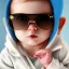 Placeholder: newborn baby wearing sunglass