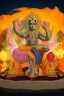 Placeholder: Hindu god Brahma，cute,sticker,Adobe Illustrator,grayscale,3D vector art,hand drawn, digital ,low-poly, retro aesthetic,Greek god with medium aesthetic theme, illustration, highly detailed, simple, smooth, clean vector, no jagged lines, smooth,