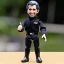 Placeholder: Action figure smile Fonzie arthur fonzarelli young winkler toy doll face (plastic black hair) with black boots full body in package thumbs up 2022