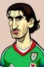 Placeholder: Guglielmo Vicario Italian football player cartoon 2d