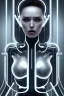 Placeholder: cyberpunk, white latex body, women, portrai, open mouth, perfect skin, tron, cyborg , perfekt, real, dream, hr giger