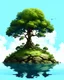 Placeholder: A digital illustration of a tree on a small island