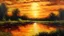 Placeholder: sunset oil painting