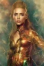 Placeholder: portrait head Amber Heard Aquaman red dress curly hairs in the green sea