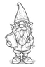 Placeholder: outline art for cute the Gnomes , coloring pages with, white backgroud, sketch style, full body,only use outline, mandala style, clean line art, white background, no shadows and well outlined
