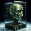 Placeholder: 3D sculpture, glass cube display, pixel glass Ai NFT, the Pixel Witch new age cyber treasure seeker, exploring new alien realms, designed by Salvador Dali, view inside the mind, It sits right in my head, it’s profound because it’s the truth of what’s ahead of us with space travel ( the time frame, interstellar, not the science I m an artist, I can bridge gaps where there little information, with this thing called imagination) glass, orb, metal and iridescent glass temples, 🌨️🔭, mountain, ri