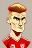 Placeholder: Nikola Zalewski Polish football player ,cartoon 2d