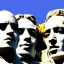 Placeholder: Jayz and Tupac and Notorious BIG and Eminem Faces on Mount Rushmore andy warhol