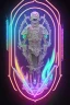 Placeholder: Futuristic Neon crystal skeleton samurai smoke glass fire water