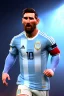 Placeholder: Realistic Messi Argentina soccer player Portrait, mid shot view, epic, god lights, concept art, art station, 3d, photo studio, blue clean background, unreal engine 5, ray tracing, RTX, lumen lighting, ultra detail, volumetric lighting.