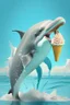 Placeholder: Dolphin eating ice cream