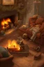 Placeholder: Create an image of a cozy and inviting living room with a fireplace and comfortable seating.