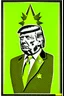 Placeholder: president donald trump in style of shepard fairy obama poster style gold colour stencil with american flag