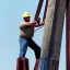 Placeholder: Jason Vancott gay lineman working on a telephone Pole on 9/11 crying