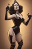 Placeholder: Joan Crawford as evil queen in black leather, busty, cleavage, dominatrix, curvy, angry, stern look. unreal 5, octane render, cinema4d, dynamic lighting, dramatic lighting, 4k, redshift render, highly detailed, hyper realistic,anthropomorphic