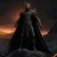 Placeholder: Sauron the mighty lord of darkness standing on a rock in the dark land of Mordor,A superhero MAN with infinite power and technology from the galactic race,with great army,realistic