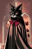 Placeholder: Vampire cat with cape. Graphic novel. Isabel Kreitz