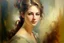 Placeholder: classic french style oil painting of a young woman, brush strokes