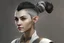 Placeholder: A Fantasy elf, a white male with black short hair tied up in a bun. Full body, HD