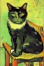 Placeholder: Portrait of a cat by Van Gogh