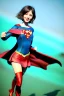 Placeholder: Waist up portrait, woman, make-up, happy, watch dildo, Realistic image, 60s, supergirl, tights minimal dress, sweat, Color background, photo studio, concept art, smooth, unreal engine 5, god lights, ray tracing, RTX, lumen lighting, ultra detail, volumetric lighting, 3d, finely drawn, high definition, 4k.