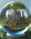 Placeholder: Imagine a perfect micro cosmos inside a glass sphere, in the sphere we see micro nature, micro cars that fly, micro buildings and skyscrapers, micro roads made from mud, micro trees of fruits, micro vegetable fields, micro flora, micro fauna, all of it coexisting in perfect harmony, best Unity engine, realistic fantasy, dynamic colors, 8k.