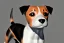 Placeholder: jack Russell terrier dog short hair black white small brown patches