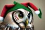 Placeholder: Owl wearing a Christmas hat