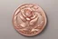 Placeholder: one rose gold color medal rank image