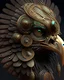 Placeholder: highly detailed jatayu head, steampunk, 3d traditional ornaments, ethnic details, intricated details, as trending in artstation,