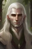 Placeholder: Portrait of male elf with long White hair